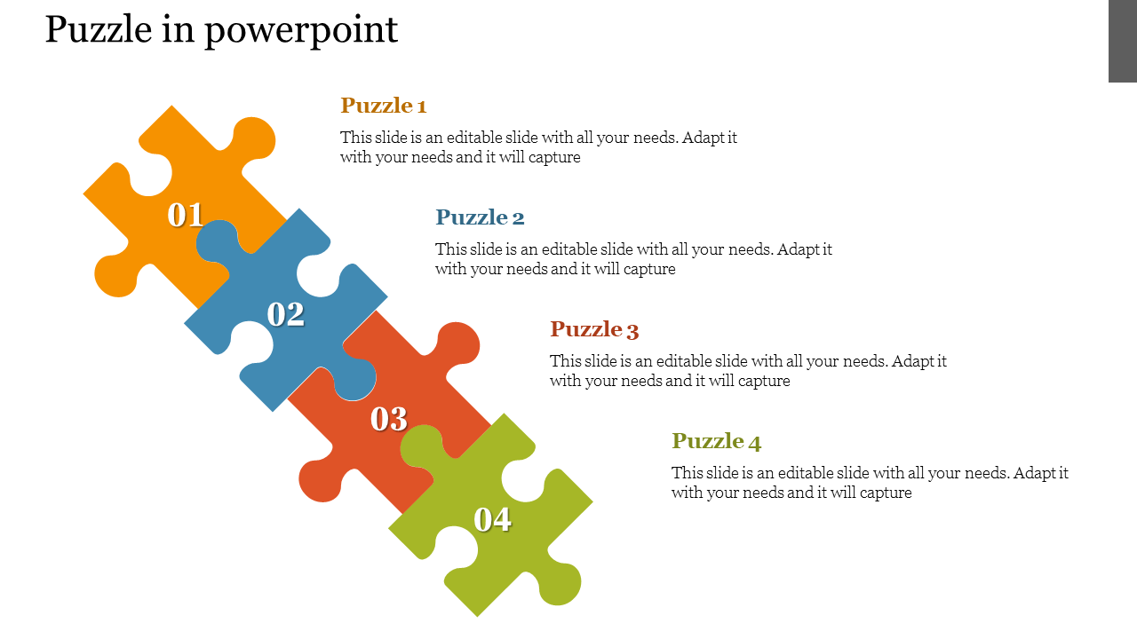 Pieces of Puzzle in PowerPoint Presentation
